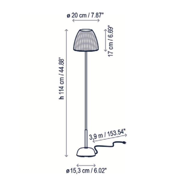 Atticus Floor, Beige, LED, 8.4W, Plugs In, IP54