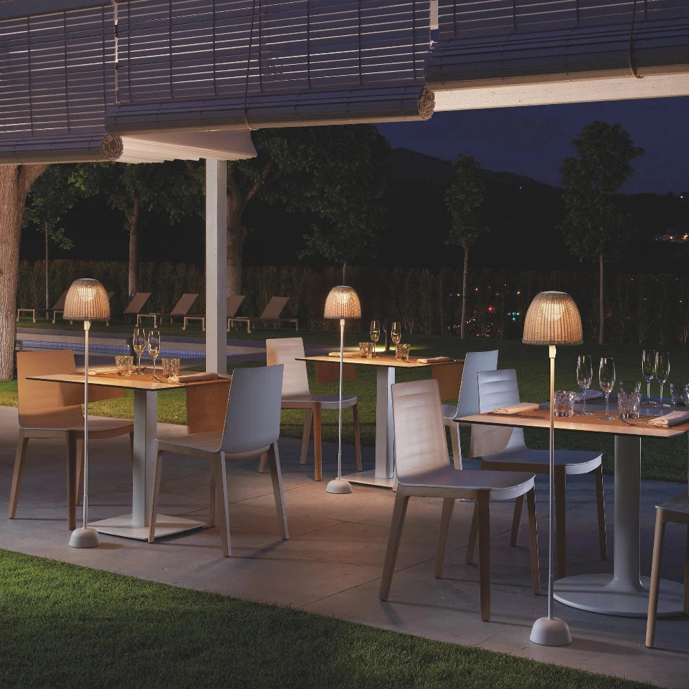 Atticus Floor, Beige, LED, 8.4W, Plugs In, IP54