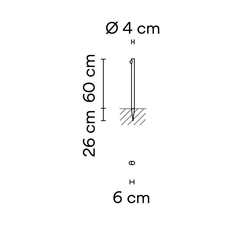 Bamboo Floor, 1 Beam, Green, LED, 2.1W, On/Off, IP66