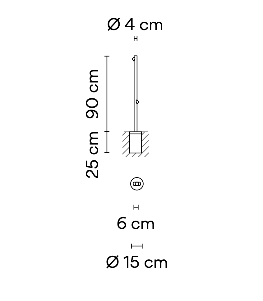 Bamboo Floor, 2 Beam, White, LED, 4.2W, On/Off, IP66