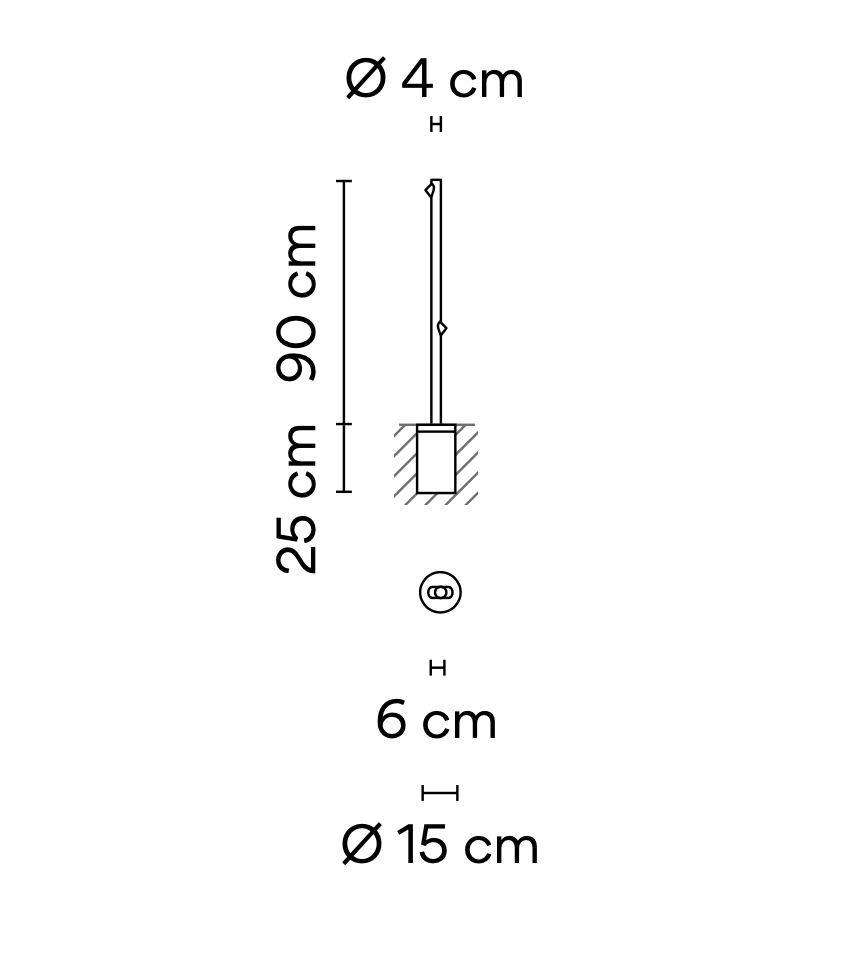 Bamboo Floor, 2 Beam, Green, LED, 4.2W, On/Off, IP66