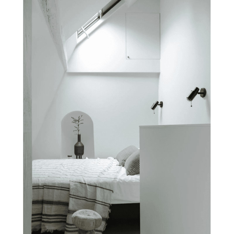 Biny Adjustable Reading Wall, Black and Nickel, GU10, Thumbswitch, IP20