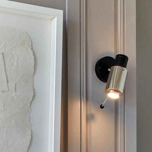 Biny Adjustable Spot with Stick, Black and Nickel, LED, On/Off, IP20