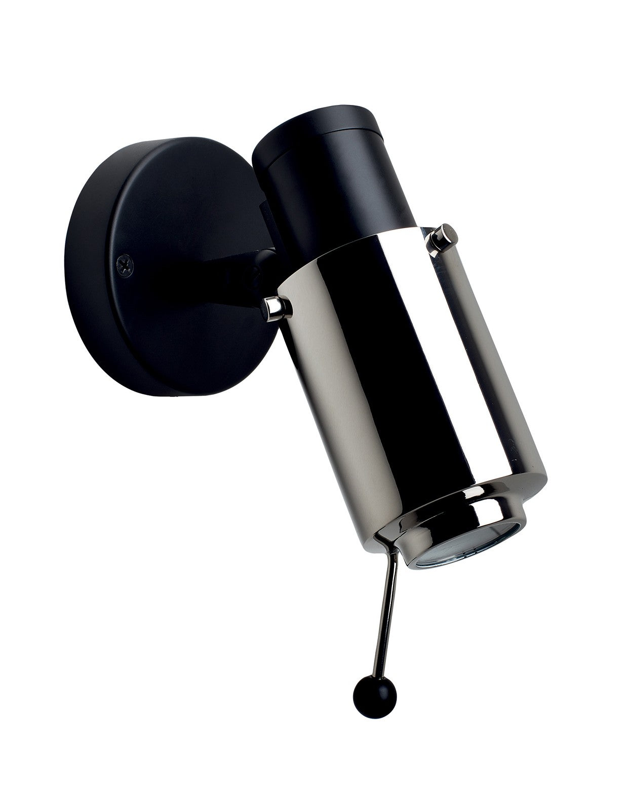 Biny Adjustable Spot with Stick, Black and Nickel, LED, On/Off, IP20