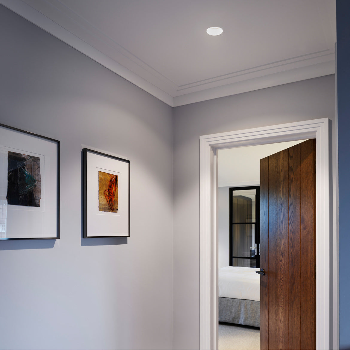 Blanco Round Plastered In Downlight in Hallway