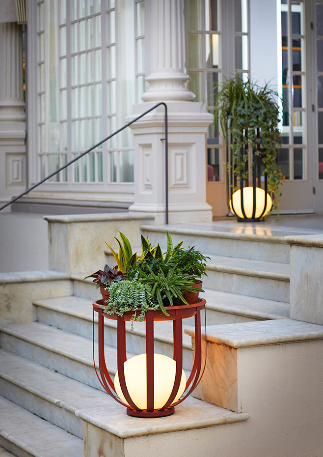 Bols Floor Lamp, Short Anthracite with Polycarbonate Diffuser, LED, IP65