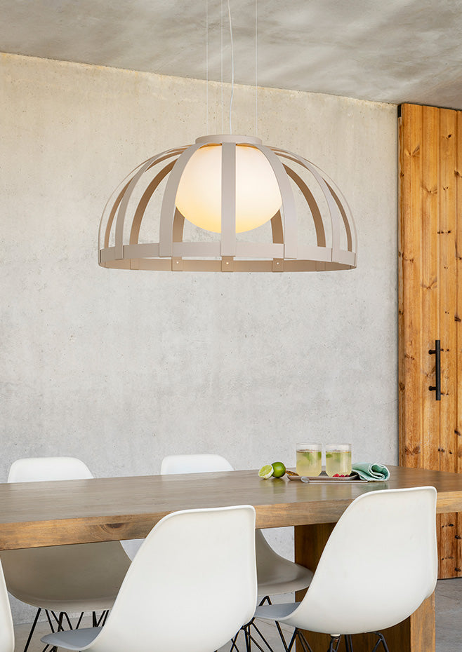 Bols Ceiling, Beige with Polycarbonate Diffuser, LED, Triac Dim, IP65