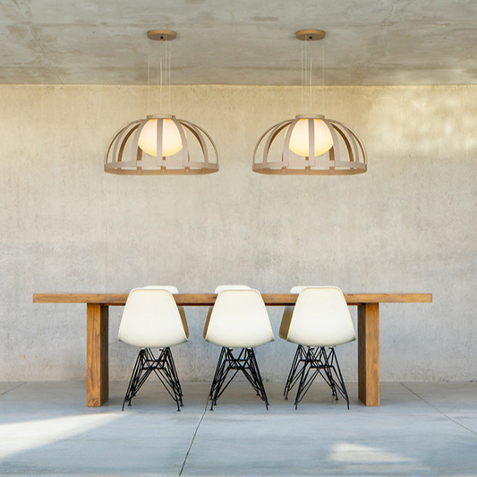 Bols Pendant, Beige with Polycarbonate Diffuser, LED, Triac Dim, IP65