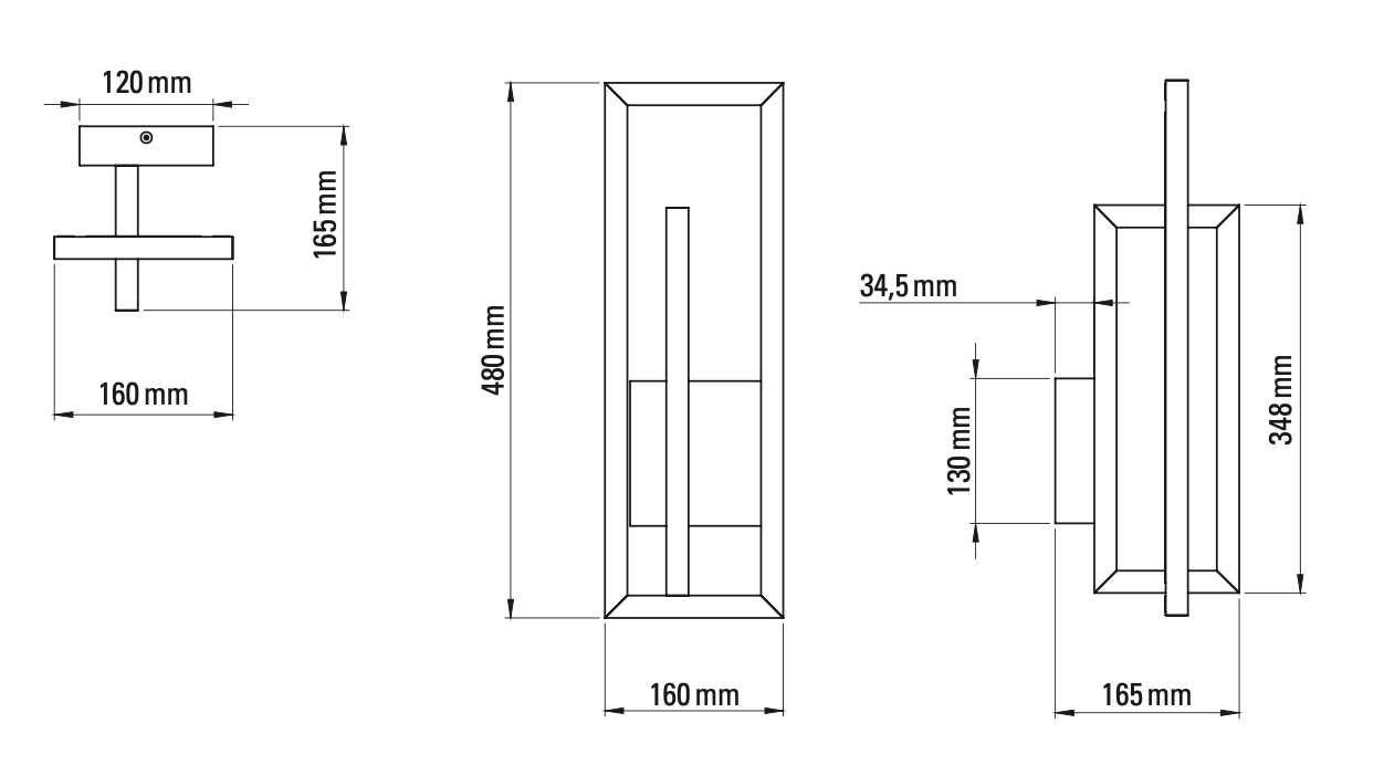 Borely Wall, Bronze, LED, Triac Dim, IP20