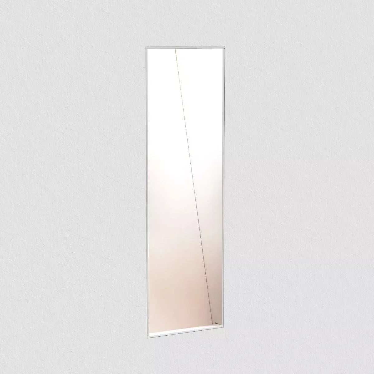 Astro Borgo step light trimless 35 vertical lit on grey wall