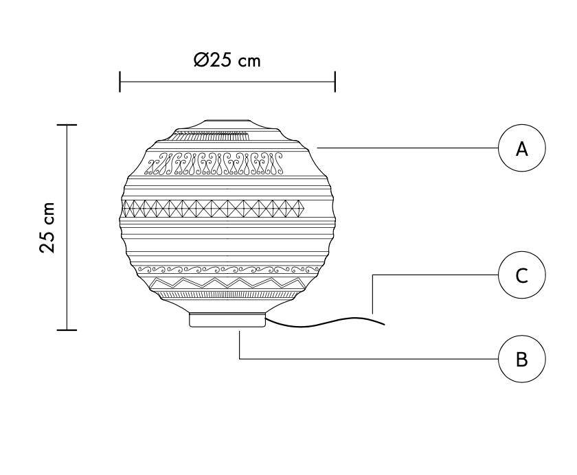 Braille Table Lamp, E27 or E14, IP20