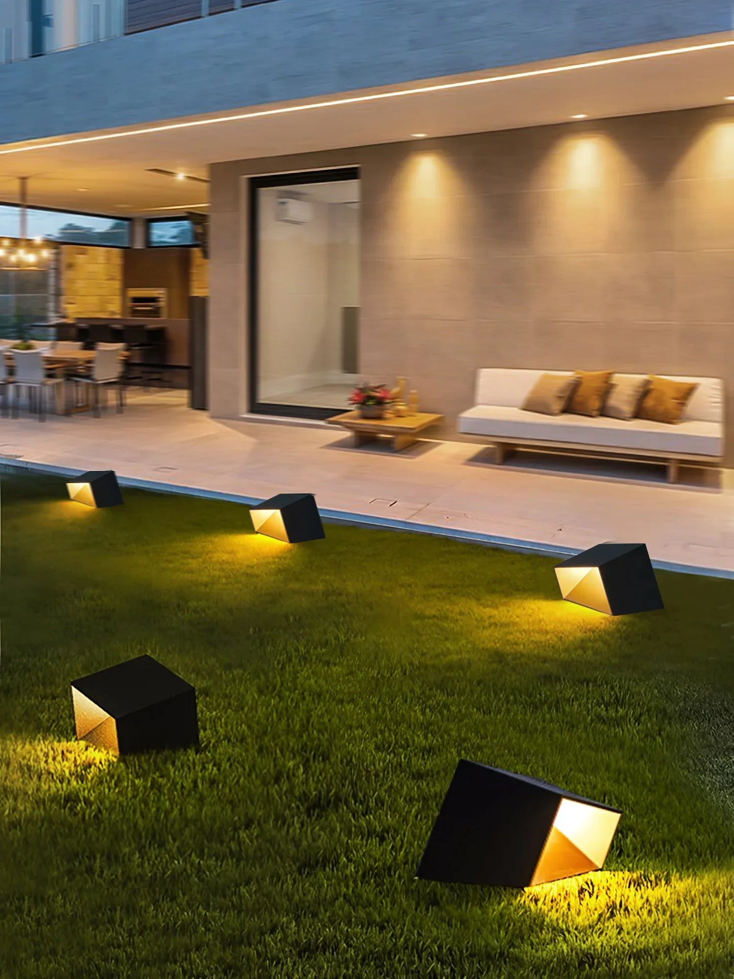 Break Bollard, Ground, Khaki, LED, 18.4W, On/Off, IP66