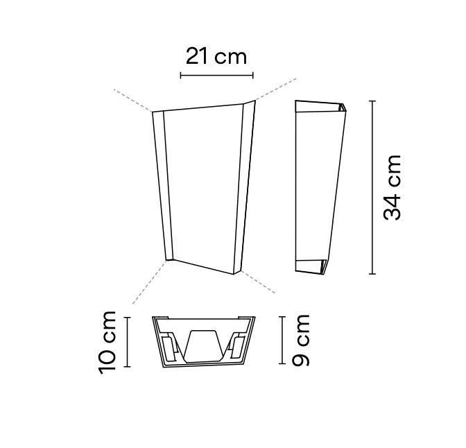 Break Plus Wall, 2 Beam, Large, Beige, LED, 8W, IP65