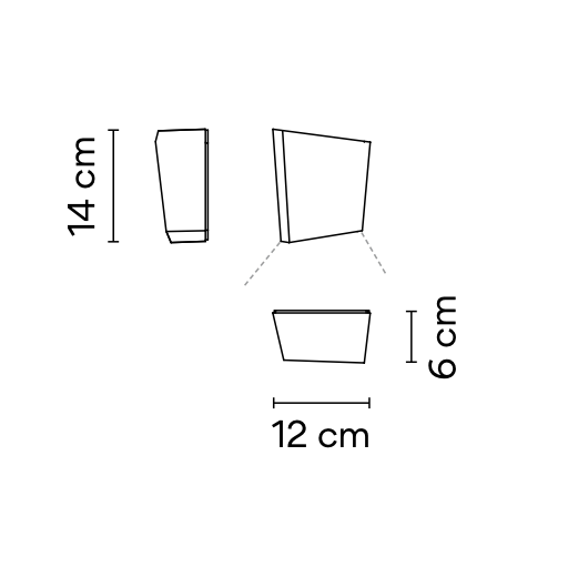 Break Plus Wall, 1 Beam, Primer, LED, 1W, IP65