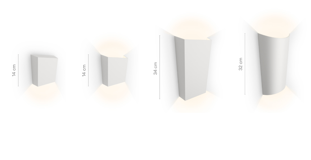 Break Plus Wall, 2 Beam, Curved, Primer, LED, 8W, IP65
