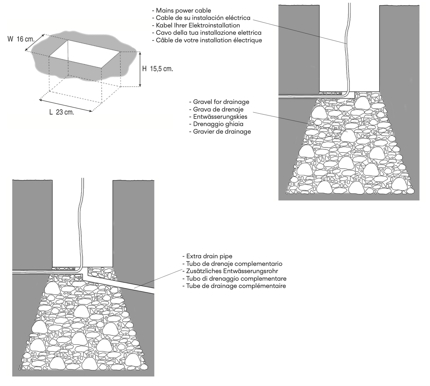 Brisa Floor, 5 Light, Oxide, LED, 10.5W, On/Off, IP65