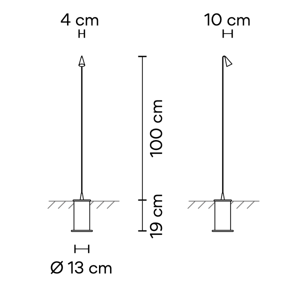 Brisa Floor, Oxide, LED, 2.1W, On/Off, IP65