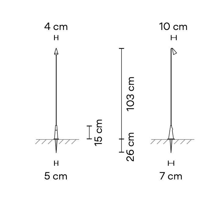 Brisa Floor Plug In, Oxide, LED, 2.1W, On/Off, IP64