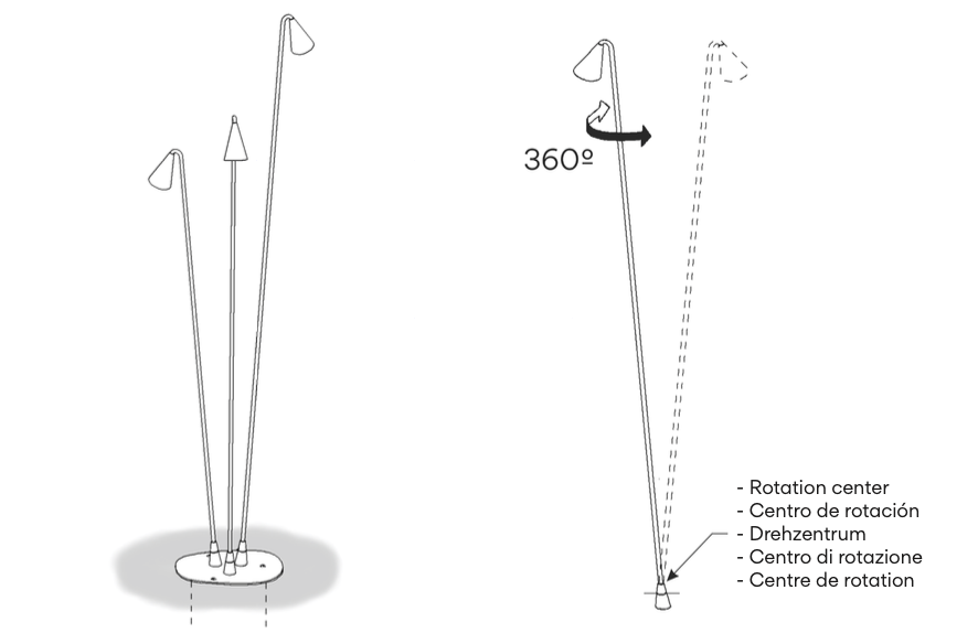 Brisa Floor, 3 Light, Green, LED, 6.3W, On/Off, IP65