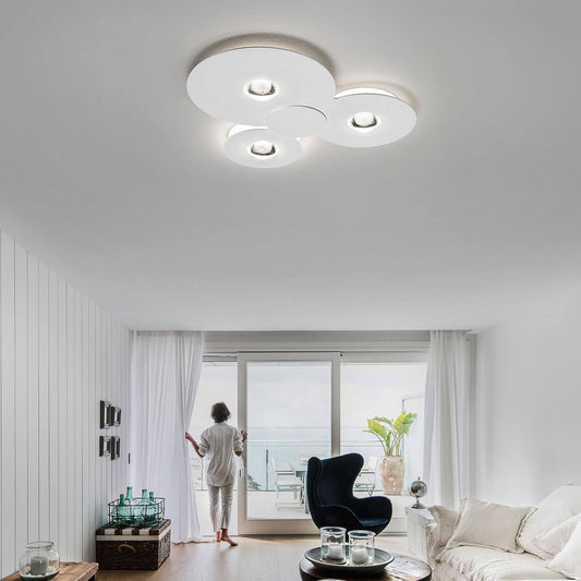 Bugia Ceiling, Triple Mega, Glossy White, LED, Triac Dim, IP20