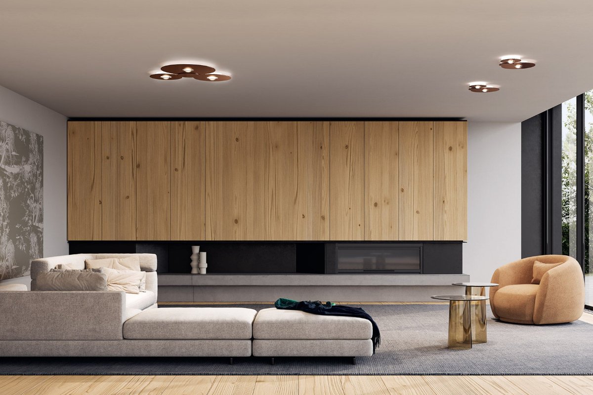 Bugia Ceiling, Single, Glossy Bronze, LED, Triac Dim, IP20