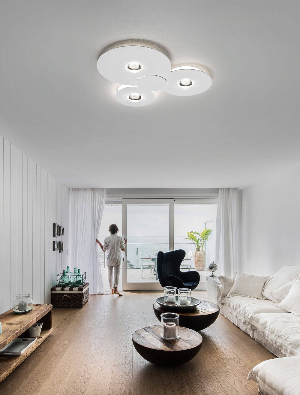Bugia Ceiling, Single, Glossy Black, LED, Triac Dim, IP20