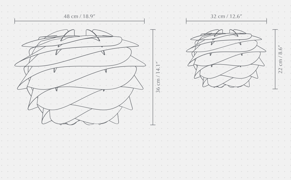 LAMPSHADE, Carmina, White Poly, E27