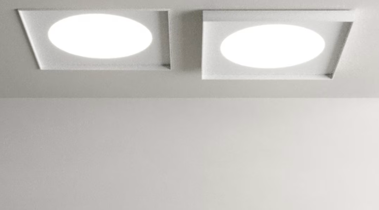 Cassette Ceiling, 40 cm, White, LED, 23W, 2700K, Phase Dim, IP20