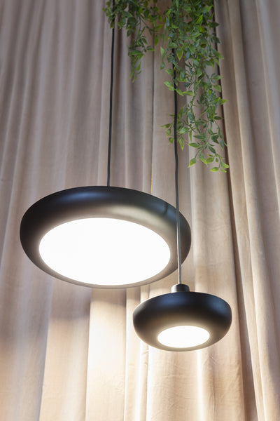 Cassini Pendant, Large, Black, LED, Triac Dim