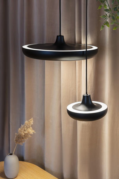 Cassini Pendant, Large, Black, LED, Triac Dim