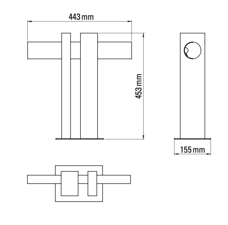 DCW Editions Cauvet Pi Table Lamp Technical Drawings