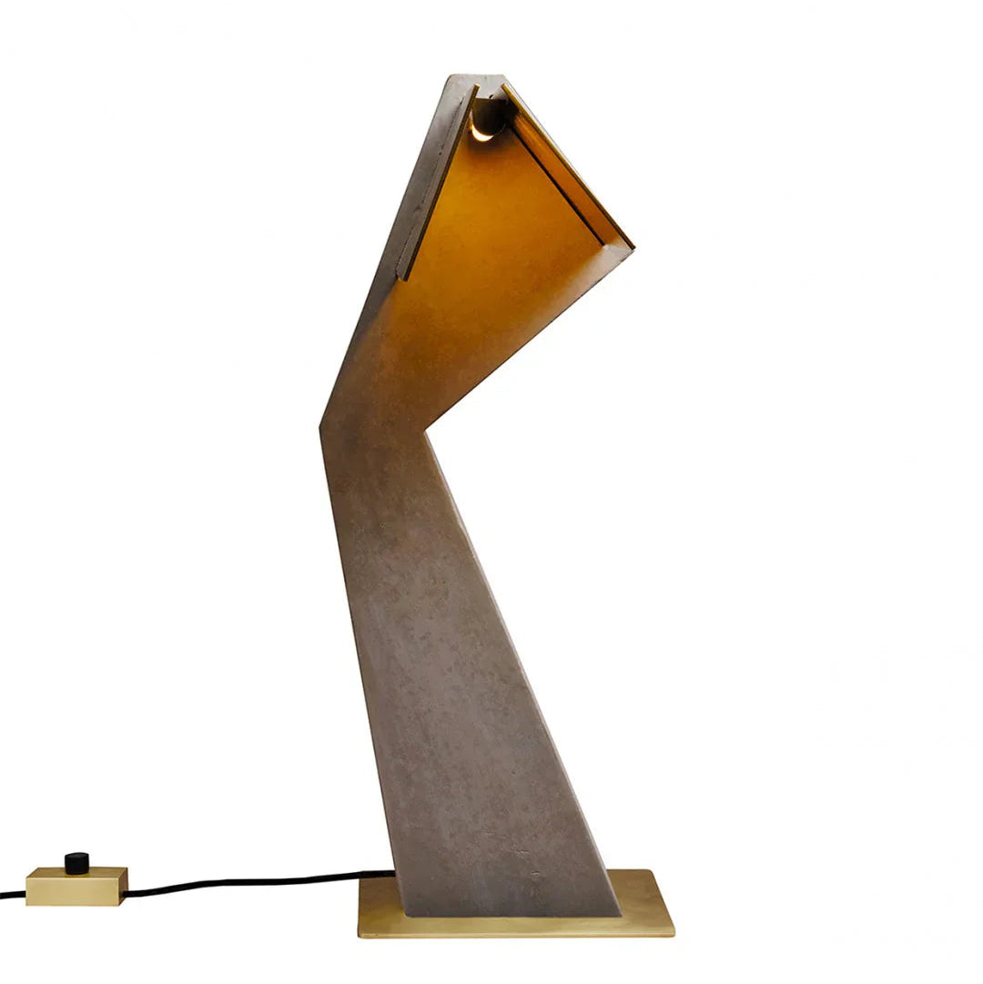 DCW Editions Tau table lamp in brass and bronze side view