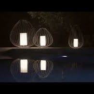 Cell Floor Lamp, Wide, 89 cm H, White Metal with White Poly, E27, IP65