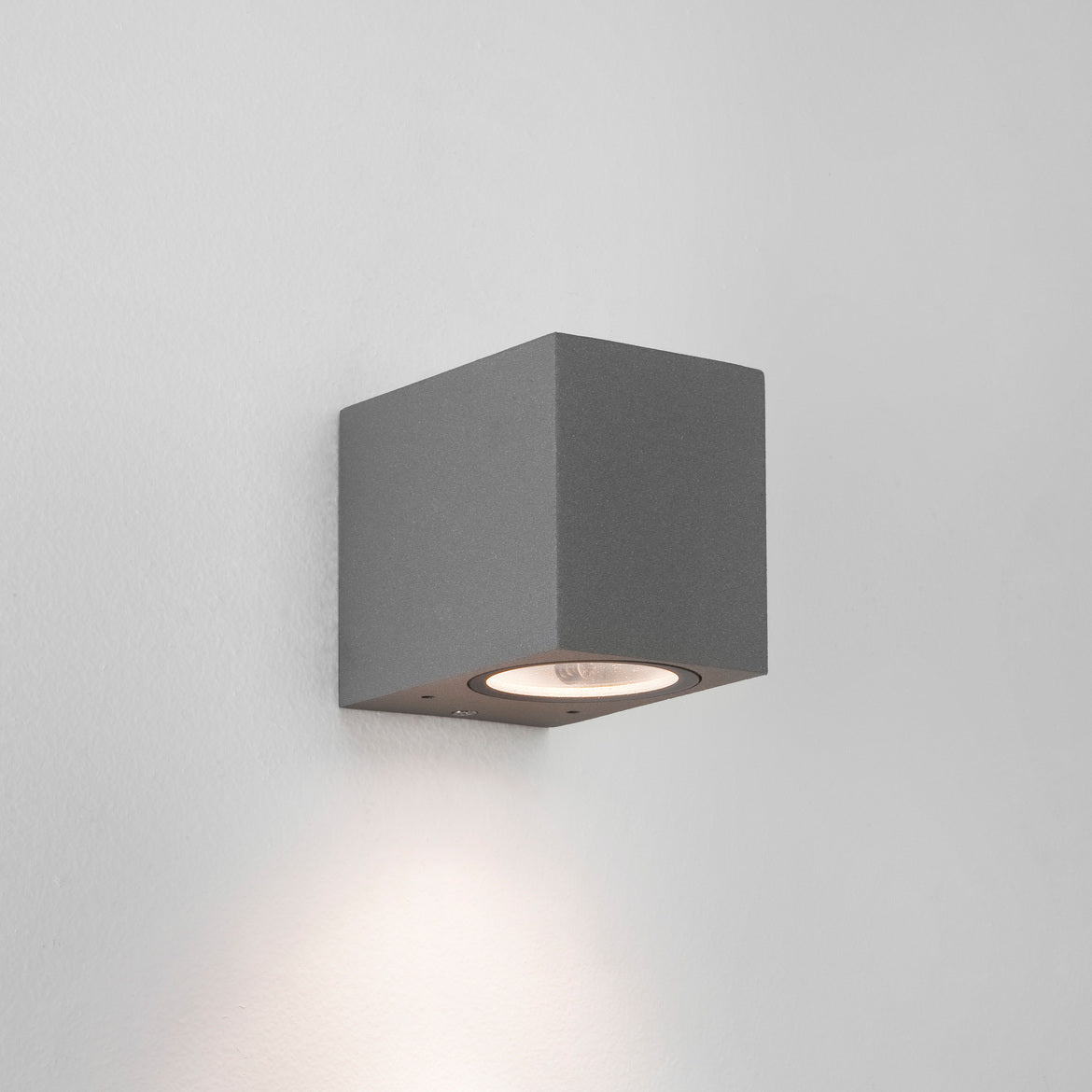 Chios 80, Wall Light, Textured Grey, GU10, IP44