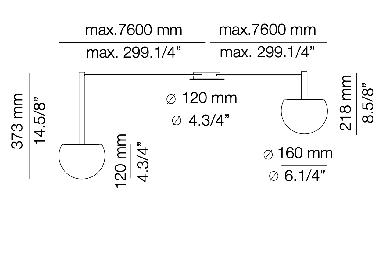 Circ Ceiling, 2 Light, LED, IP20