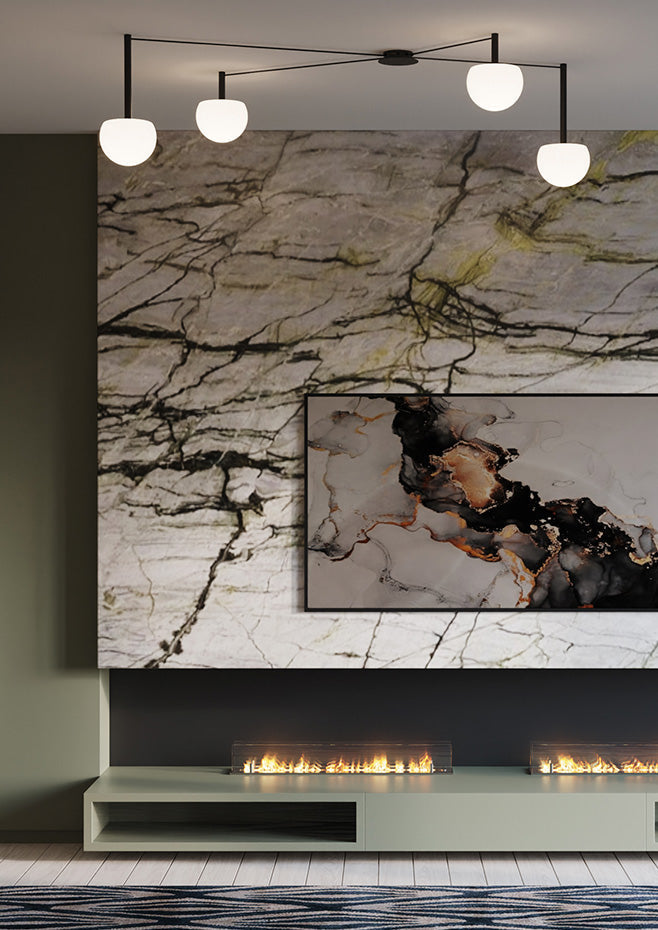 Circ Radial Ceiling, 3 Light, Surface Mount, LED, IP20