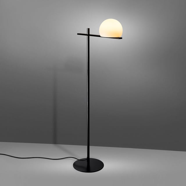 Circ Floor Lamp, Poly Shade with Black Body, LED, IP55