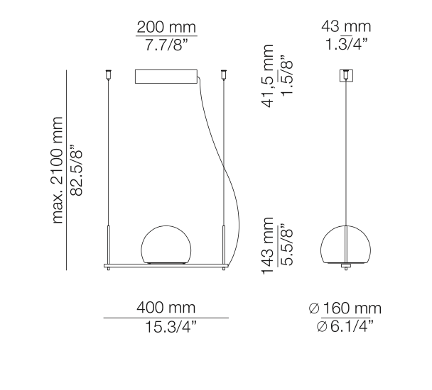 Circ Linear Pendant, 1 Light, White Glass with Gold Hardware, Surface Mount, LED, Triac Dim, IP20