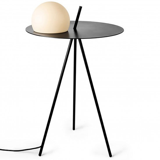 Circ Table with Built-In Light, Glass Shade, LED, IP20