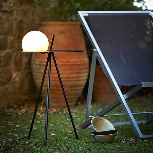 Circ Table with Built-In Light, Glass Shade, LED, IP20