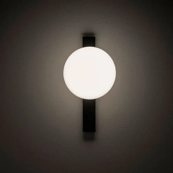 Circ Wall Light, White Poly with Rust Strap, LED, Triac Dim, IP55