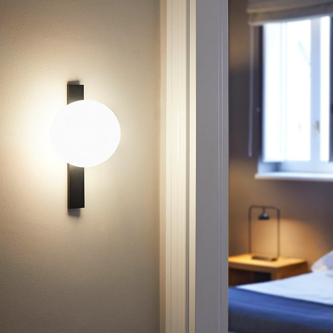 Circ Wall Light, White Poly with Rust Strap, LED, Triac Dim, IP55