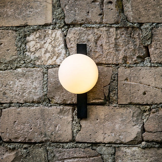 Circ Wall Light, White Poly with Rust Strap, LED, Triac Dim, IP55