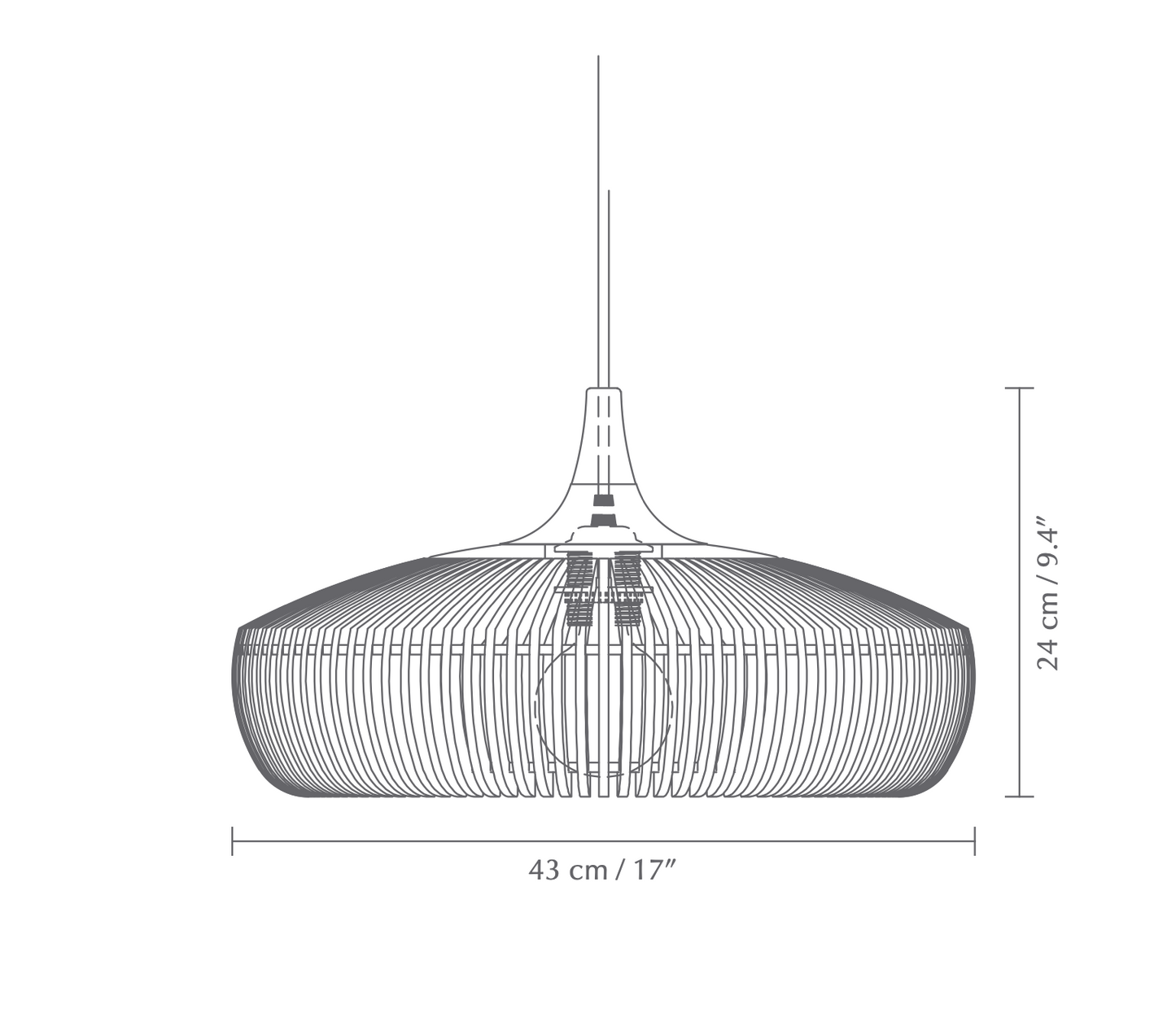 LAMPSHADE, Clava Wood, Large, Black Oak, E27, [2362]