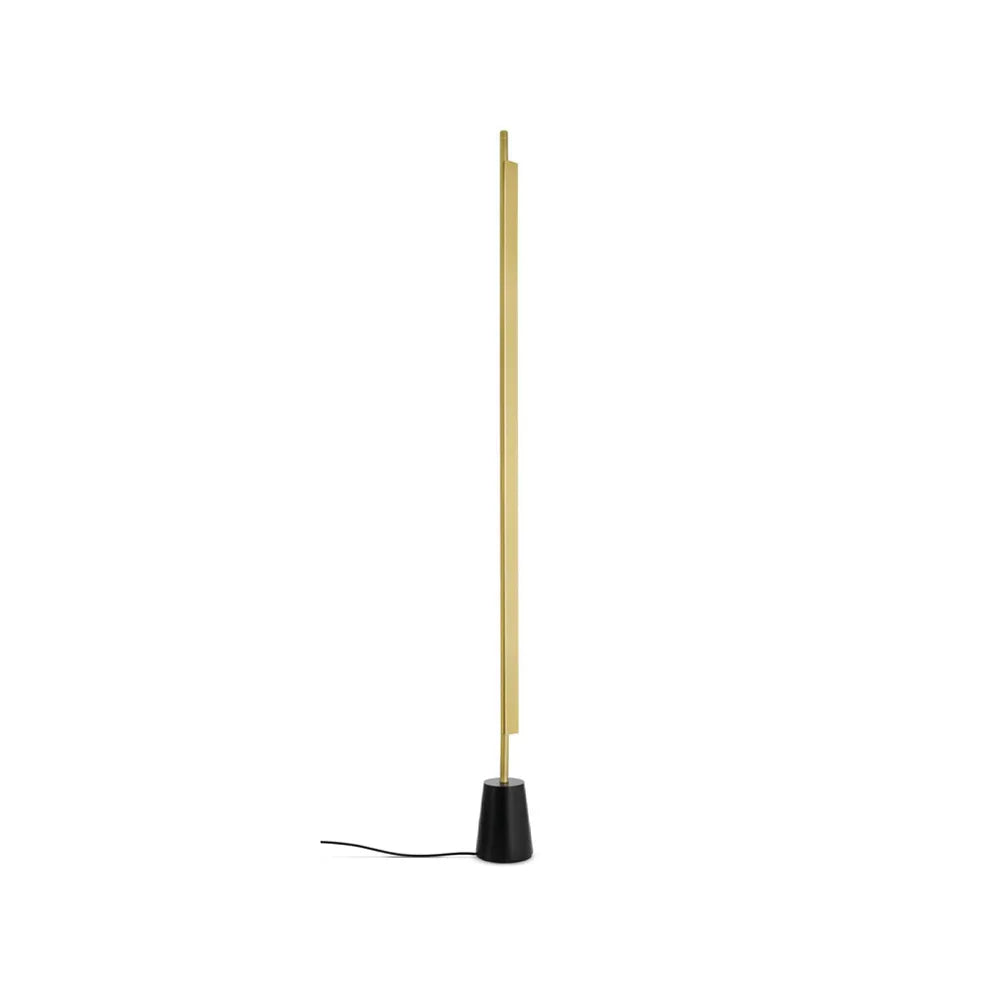 Compendium Linear Floor Lamp, Brass, LED, 37W, Foot Dimmer, IP20