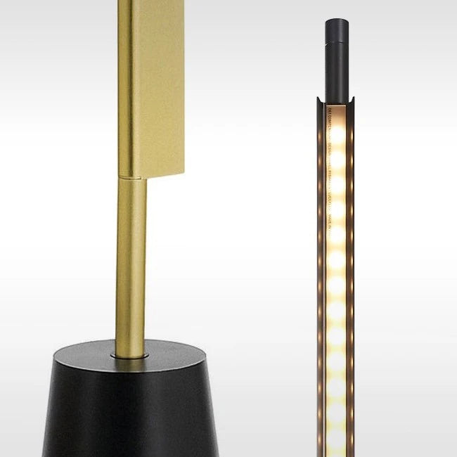 Compendium Linear Floor Lamp, Brass, LED, 37W, Foot Dimmer, IP20