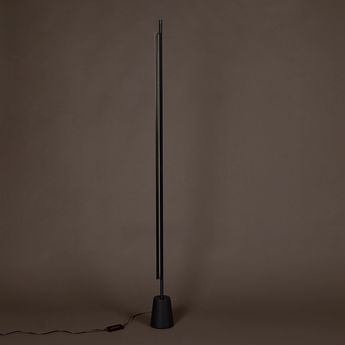 Compendium Linear Floor Lamp, Brass, LED, 37W, Foot Dimmer, IP20