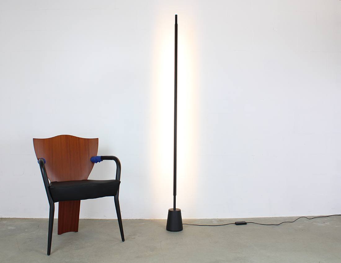 Compendium Linear Floor Lamp, Brass, LED, 37W, Foot Dimmer, IP20