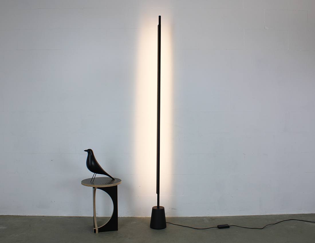 Compendium Linear Floor Lamp, Aluminium, LED, 37W, Foot Dimmer, IP20