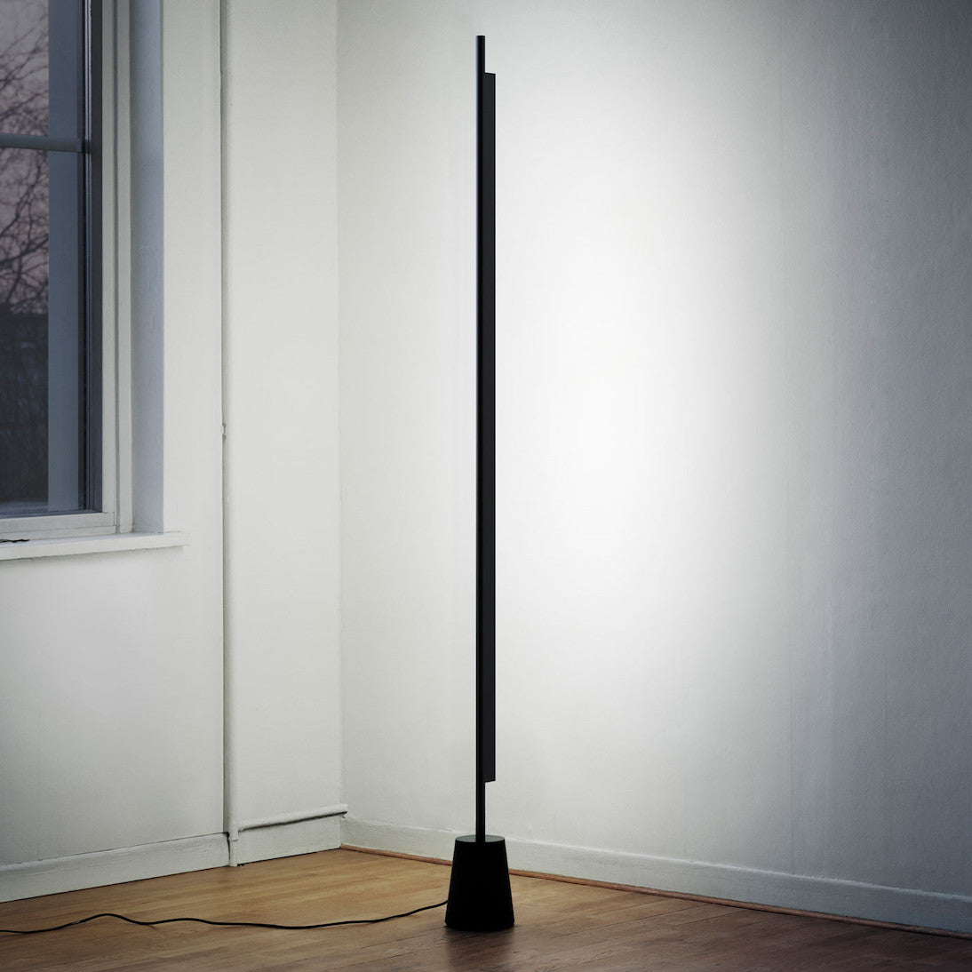 Compendium Linear Floor Lamp, Aluminium, LED, 37W, Foot Dimmer, IP20